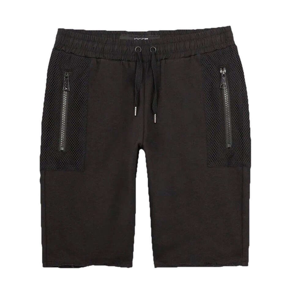 JOE'S JEANS Boys Shorts French Terry Black Contrast Stripe Zip Pocket Sz 10-12